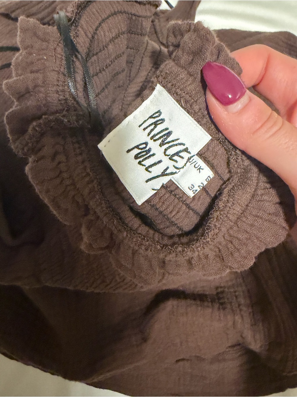 Princess Polly Rhea Mini Dress Brown - Picture 5 of 5